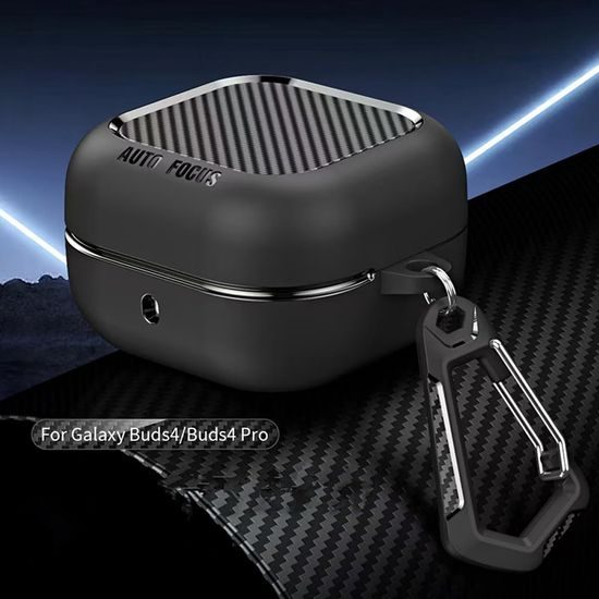 Techsuit CarbonFiber maska, Samsung Galaxy Buds 4 / Buds 4 Pro, crna