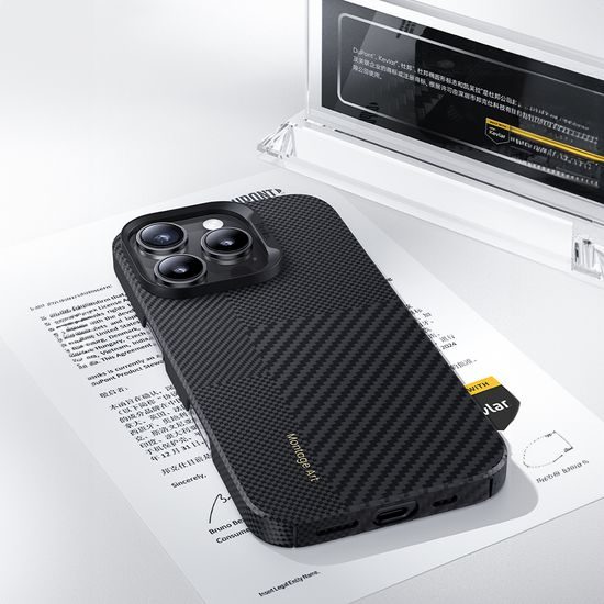 Benks Montage Magnetic Armor Air Kevlar Θήκη PC Frame, iPhone 16 Pro, Μαύρο