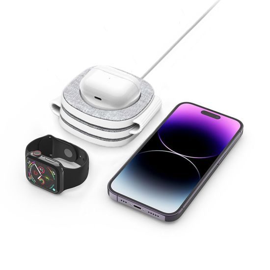Tech-Protect QI15W-A32 3V1 MagSafe MagSafe Magnetic Wireless Charger, gri