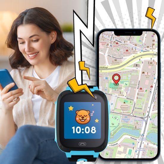 Setty FunKid SD-100 Dětské chytré hodinky LBS, modré