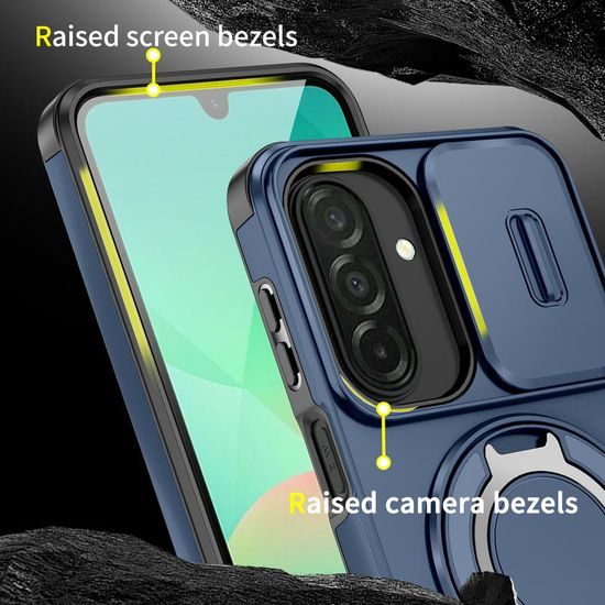 Husă Camslide Stand, Samsung Galaxy A27, albastră