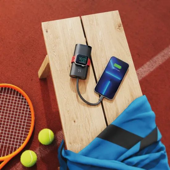 Forcell F-Energy F10k1 Power Bank 10000mAh, συμβατό με Apple Watch, μαύρο