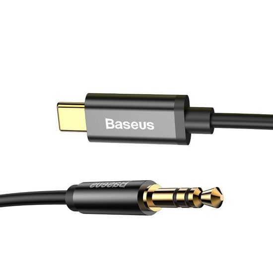 Baseus Yiven Audio kábel USB-C - Mini jack 3,5 mm, 1,2 m, čierny