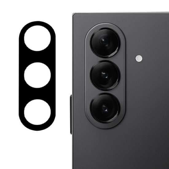 Techsuit προστατευτικό τζάμι φακού κάμερας, Samsung Galaxy Z Fold7, μαύρο