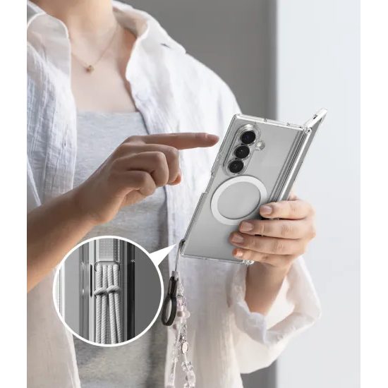 Ringke Fusion Flap Magnetic MagSafe etui, Samsung Galaxy Z Fold 8 Ultra, prozoren