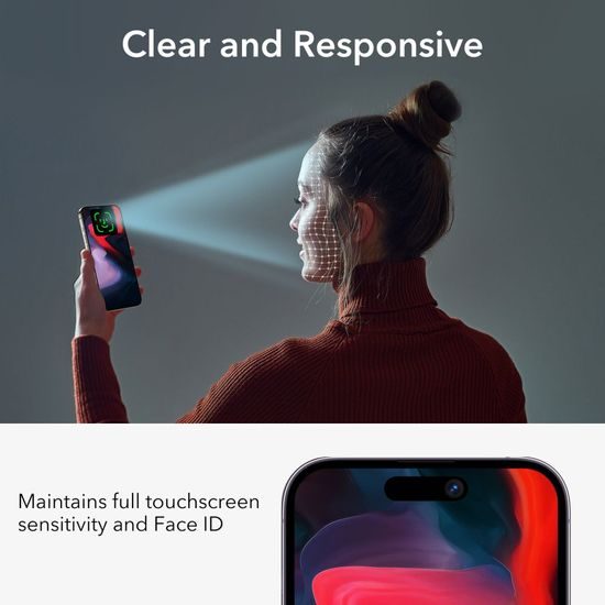 Privacy ESR Zaščitno kaljeno steklo, iPhone 15 Pro Max