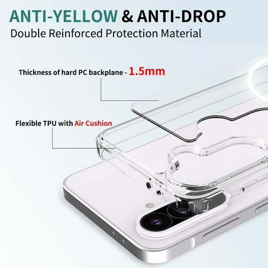 Διάφανη θήκη Magsafe, Samsung Galaxy A56, διαφανής