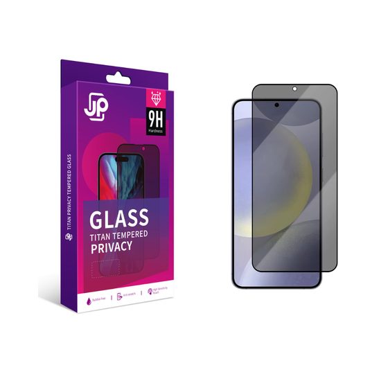 JP Titan Privacy εξαιρετικά ανθεκτικό προστατευτικό γυαλί, Samsung Galaxy S25 Plus, μαύρο
