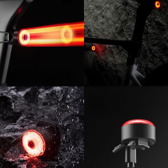 Wozinsky WIS-02 Vodoodporna pametna zadnja luč (1 kos), črna