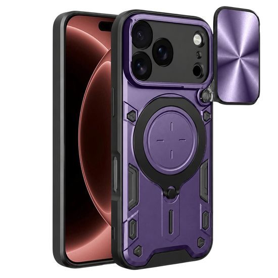 iPhone 17 Pro Max / 18 Pro Max vāciņš – Techsuit CamGuard Pro ar kameras aizsargu – violets