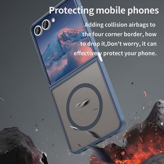 Techsuit HaloFrost II MagSafe, Samsung Galaxy Z Flip 7, σκούρο μπλε