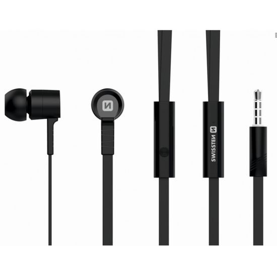 Sluchátka Swissten Earbuds Rainbow YS-D2, černá