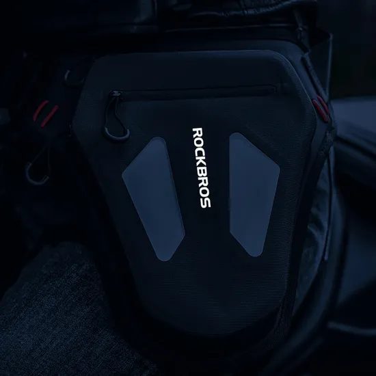 Rockbros Мото чанта за крак, бедро, кръст, рамо, черна
