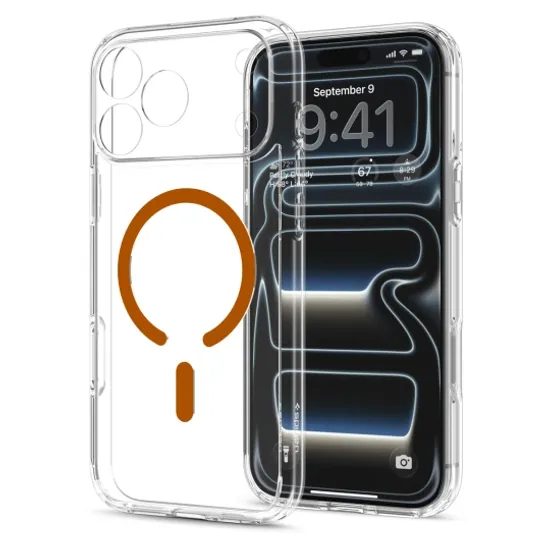 Spigen Ultra Hybrid Mag s MagSafe, iPhone 17 Pro / 18 Pro, oranžový
