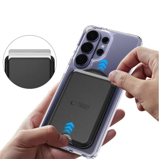 Tech-Protect CH02 MagWallet - Magnetische Kaarthouder - MagSafe Compatibel - voor iPhone & Samsung Galaxy - Zwart