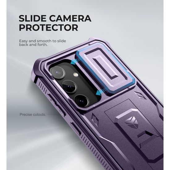 Dexnor 360 Kickstand Camprotector Husă Samsung Galaxy S24, mov