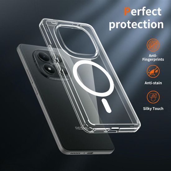 Magsafe Clear obal, Xiaomi Redmi Note 15 Pro 4G, průhledný