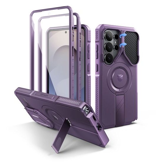 Dexnor MagSafe 360 Kickstand Camprotector θήκη Samsung Galaxy S26 Ultra, μωβ