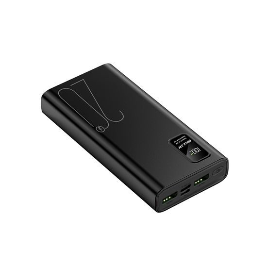 Powerbank 20000mAh mit PD 22,5W Schnellladung und QC3.0 - Schwarz