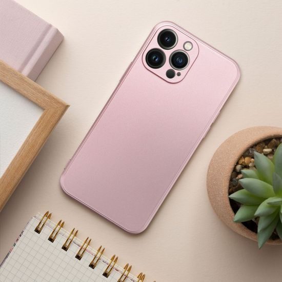 Metallic obal, iPhone 15, růžový