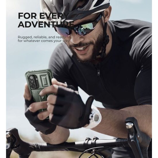 Dexnor 360 Kickstand Camprotector Θήκη Samsung Galaxy A56, Πράσινη