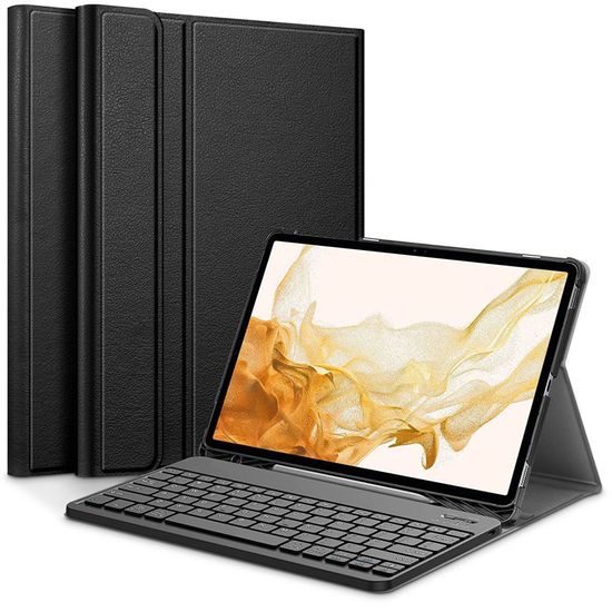 Tech-Protect SC Pen + husă cu tastatură, Galaxy Tab A8 10.5 X200 / X205, negru