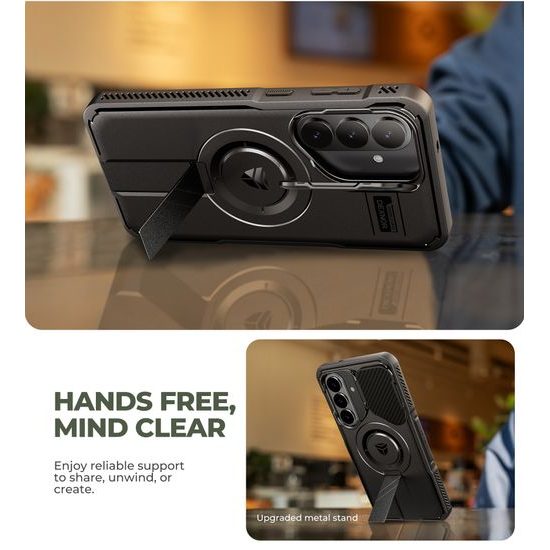 Custodia Dexnor MagSafe 360 Kickstand Camprotector Samsung Galaxy S26 Plus, nero