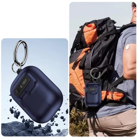 Tech-Protect Slim Hook θήκη, Apple AirPods Pro 3, μπλε