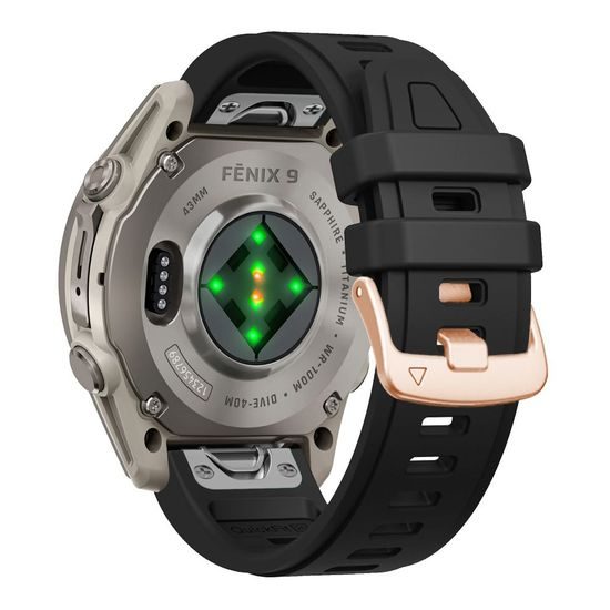 Tech-Protect Silicone remienok, Garmin Fenix 5S / 5S Plus / 6S / 6S Pro / 7S / 8 / 9 / 9 Pro (43 mm), čierny