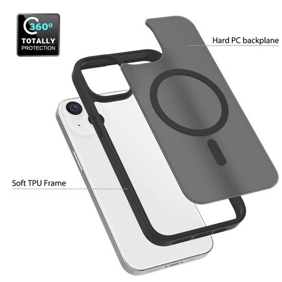 JP MagFit Colour MagSafe tok N52 mágnessel, iPhone 13 / 14, világos rózsaszín