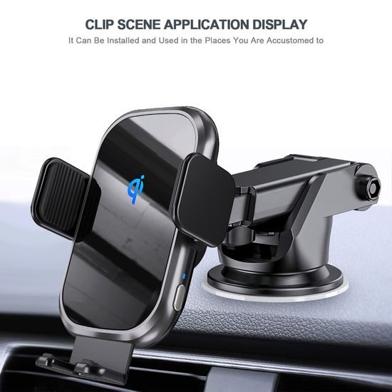 Βάση τηλεφώνου αυτοκινήτου για ταμπλό και αεραγωγό με ασύρματη φόρτιση, 15W, Qi, C13