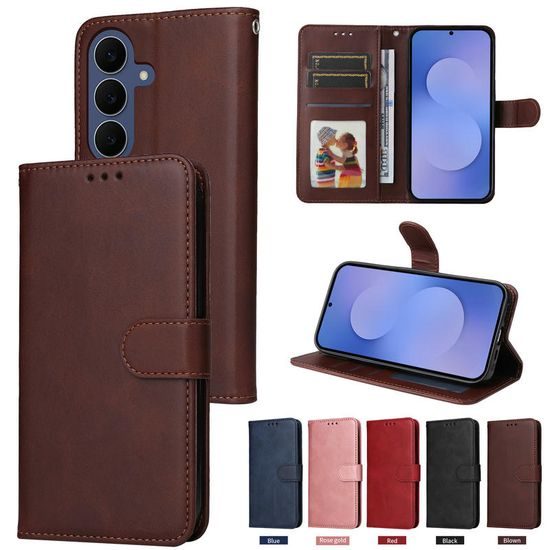 Samsung Galaxy S26 FE ümbris – Magnet Case nahkümbris – pruun