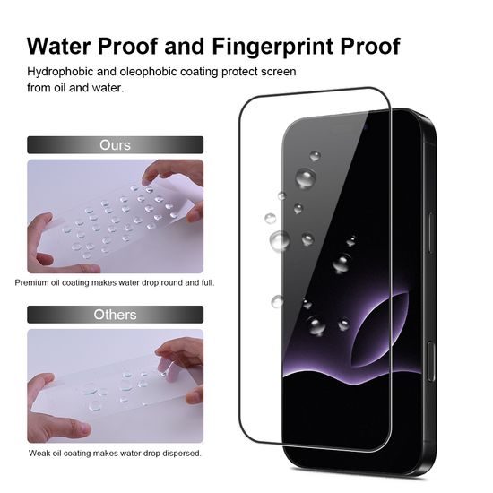 JP Full Pack Σκληρυμένων Γυαλιών, 2x 3D γυαλί με εφαρμοστή + 2x γυαλί για φακό, iPhone 17