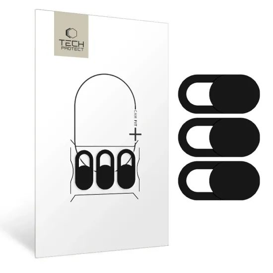 Tech-Protect Cam Fit+ Κάλυμμα Κάμερας, 3 τεμάχια, μαύρο