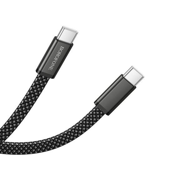 Borofone Peace (BX124) USB-C auf USB-C Datenkabel für schnelles Laden - 60 W Power Delivery - 1 m - Schwarz