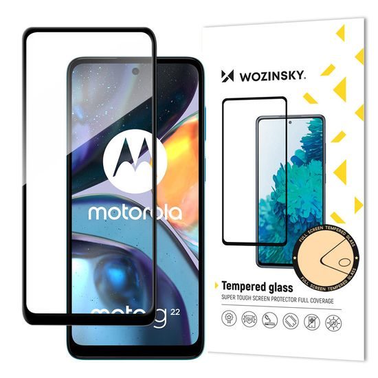 5D Zaštitno kaljeno staklo za Motorola Moto G22, crna