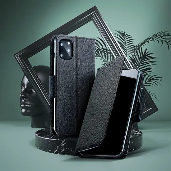 Samsung Galaxy A16 ümbris – Fancy Book rahakott-ümbris – must