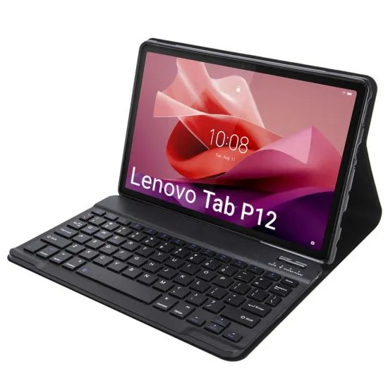 Θήκη με Πληκτρολόγιο Bluetooth για Lenovo Tab P12 (TB-370), Μαύρο