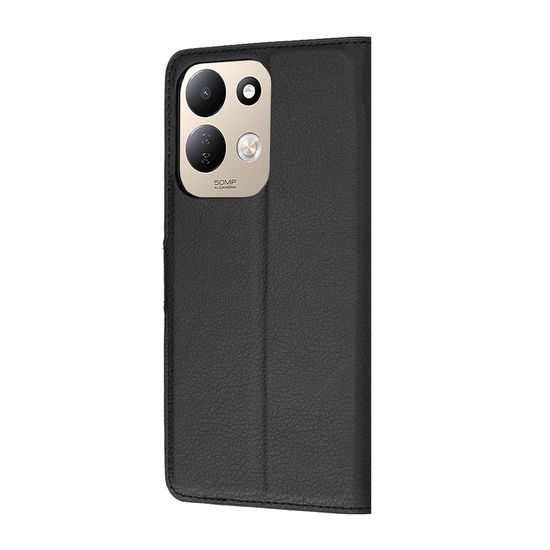 Techsuit Leather Folio Xiaomi Redmi 17 4G / 5G nahast klappümbris – must