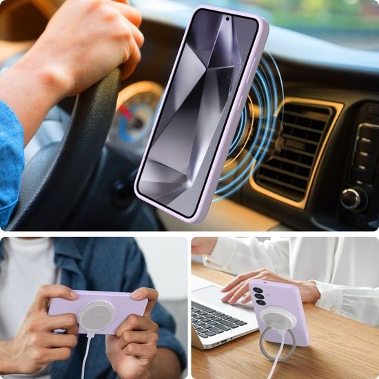 Tech-Protect Liquid Silicone MagSafe, Samsung Galaxy S25 Plus, μωβ