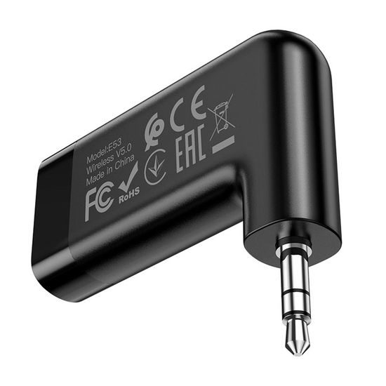 Hoco E53 Dawn Adaptor audio Bluetooth Aux Jack 3,5 mm, negru