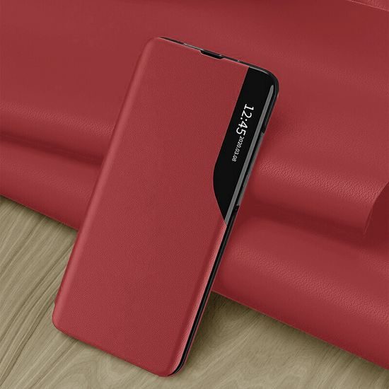 Xiaomi Redmi Note 15 Pro 5G odinis atverčiamas dėklas su langeliu – raudona