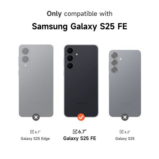 Suritch MagSafe Kickstand Camprotector θήκη Samsung Galaxy S25 FE, μαύρη