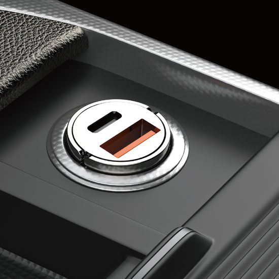 Dudao R3MAX mini avtopolnilec, 48W QC PD, črn