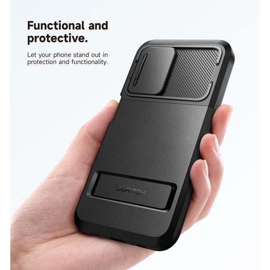 Suritch 360 Kickstand Camprotector obal Samsung Galaxy A15, černý
