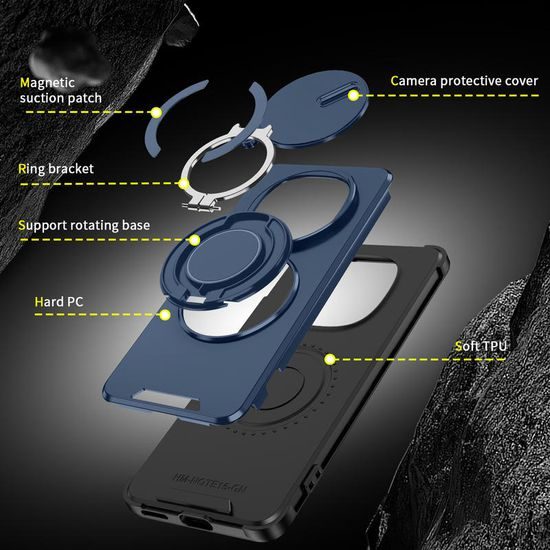 Θήκη Camslide Stand, Xiaomi Redmi Note 15 5G, μπλε