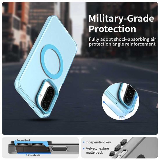 Techsuit CandyCase MagSafe Schutzhülle für Samsung Galaxy A27 5G - Magnetische Hülle mit Stoßschutz - Blau