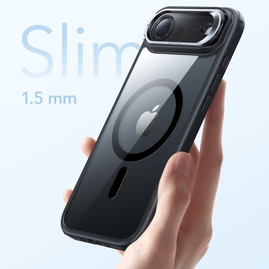 Etui ESR Classic Hybrid HaloLock Kickstand, iPhone Air, prozorno črno