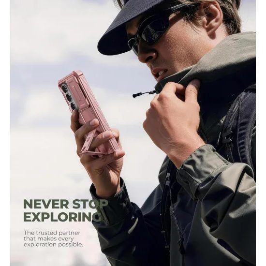 Dexnor 360 Kickstand Camprotector θήκη Samsung Galaxy S26 Ultra, ροζ