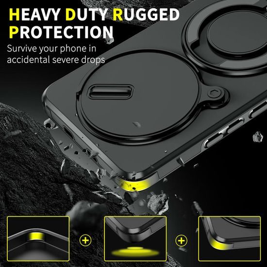 Θήκη Camslide Stand, Xiaomi Redmi Note 15 5G, μαύρη